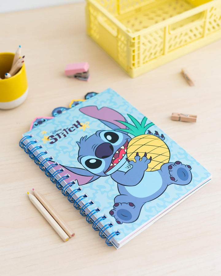 Grupo Erik Disney Stitch A5 Project Notebook with 4 Dividers | Notebooks A5