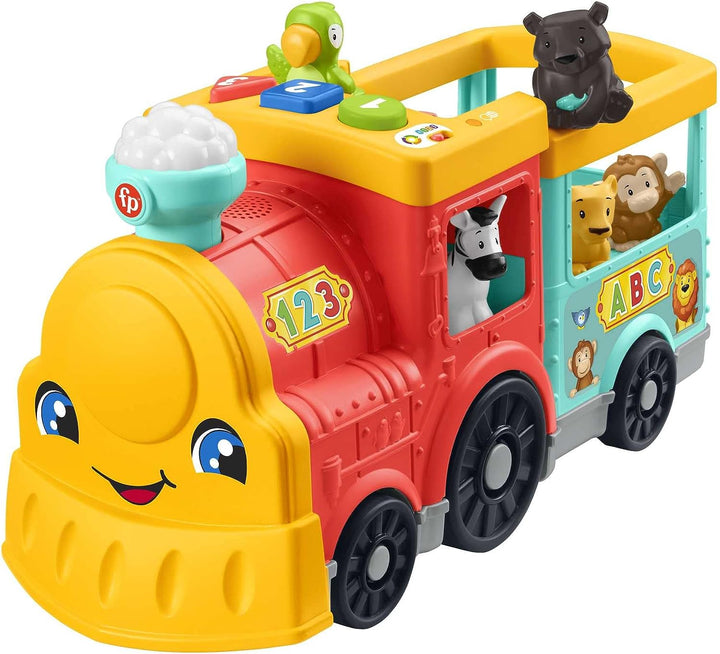 Fisher-Price Little People Big ABC Animal Train, Schiebespielzeugfahrzeug mit Lig