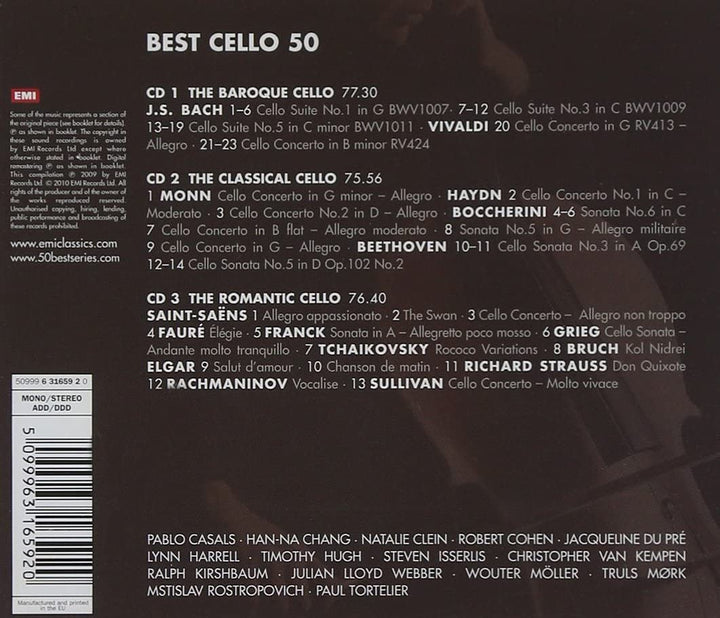 50 Best Cello [Audio CD]