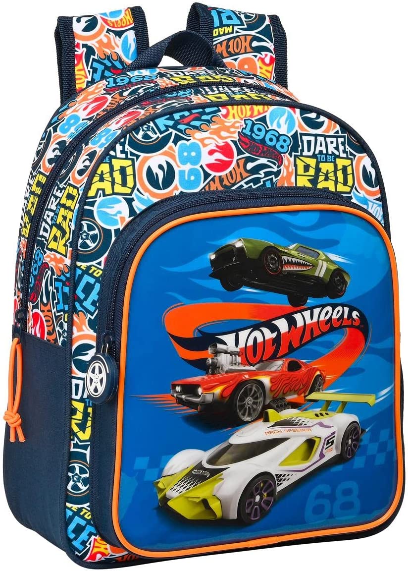 Safta - (612238524) Small Backpack 34 Cm Hot Wheels "Challenge"