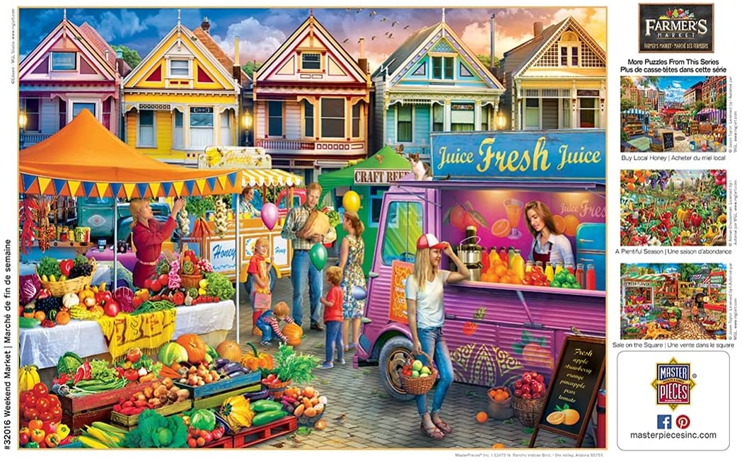 MasterPieces Farmer's Market 750 Puzzles Collection - Weekend Market 750 Piece J