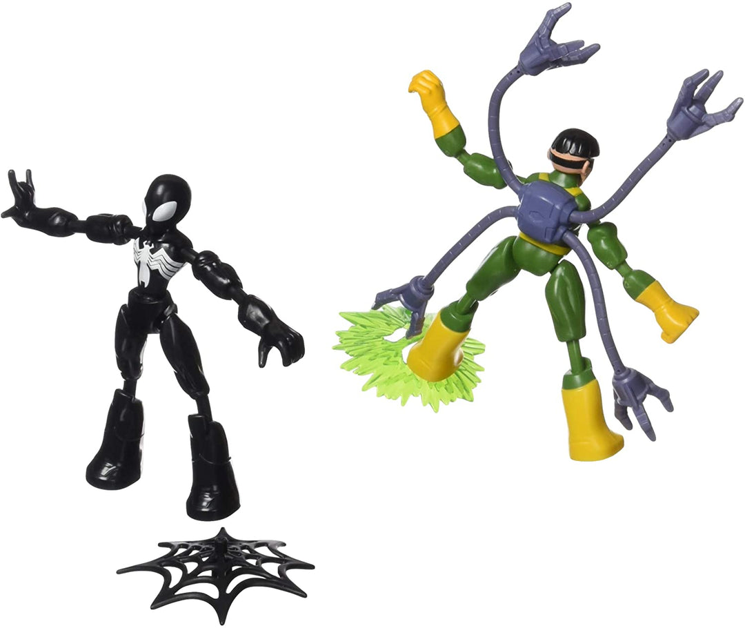 Marvel Spider-Man Bend and Flex Black Suit Spider-Man Vs Doc Ock Action Figures