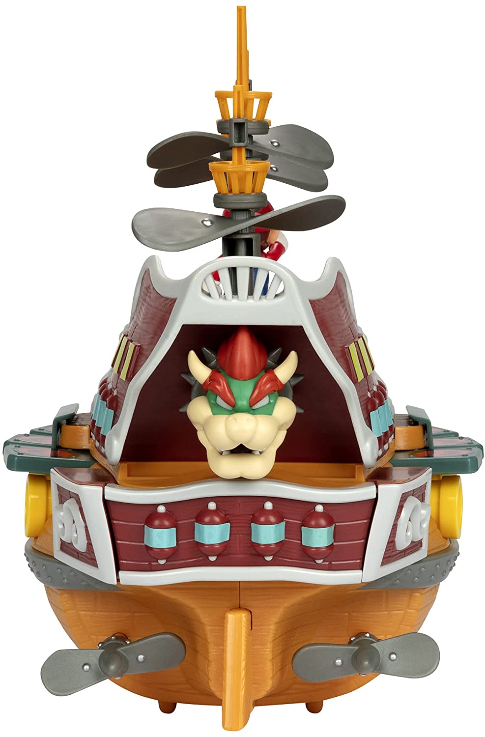 Super Mario Deluxe Bowser's Air Ship Playset with Mario Action Figure – Authenti