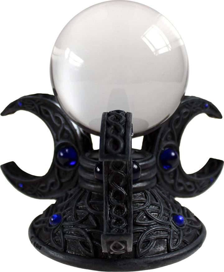 Nemesis Now Triple Moon Crystal Ball Crystal Ball Holder 14.5cm Grey