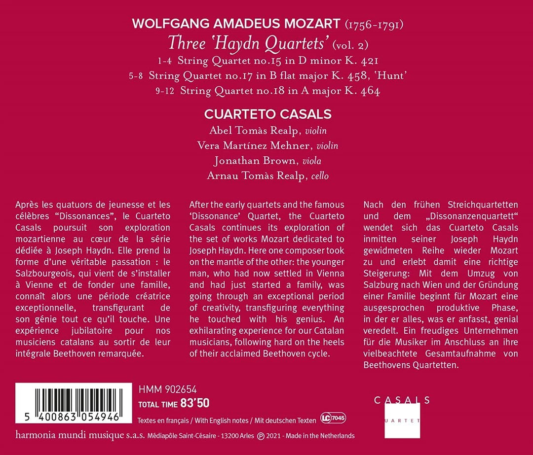 Cuarteto Casals - Mozart String Quartets.. [Audio CD]