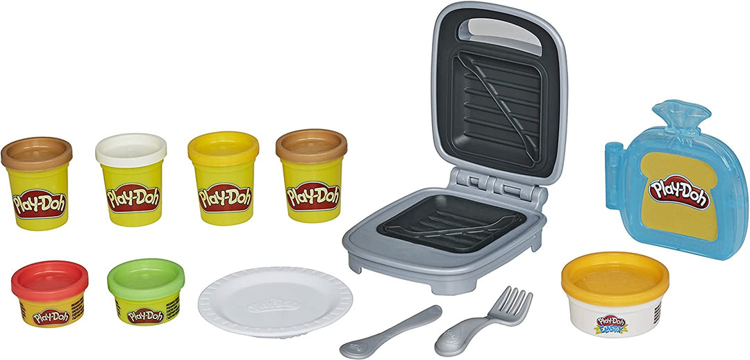 Play-Doh Kitchen Creations Cheesy Sandwich Play Food Set for Kids 3 Years and Up