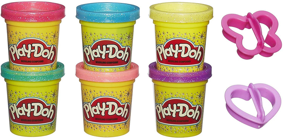 Play-Doh Stamp 'n Top Pizza Oven Toy with 5 Non-Toxic with Sparkle Compound Collection, Multi-olours