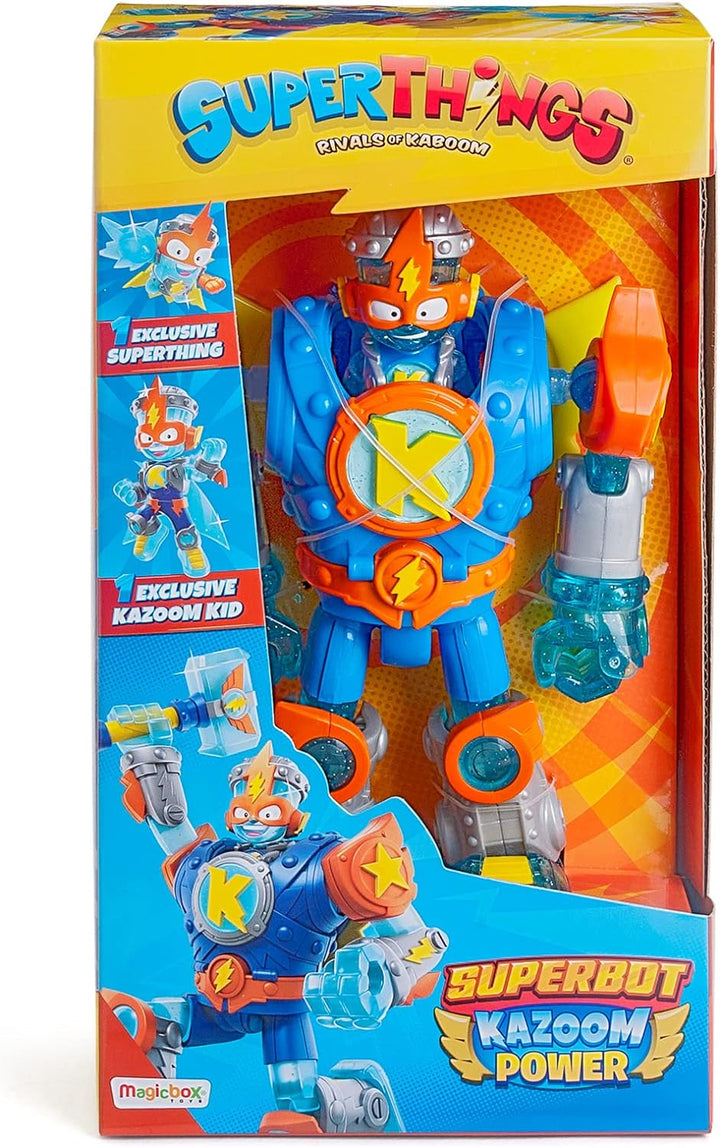 SUPERTHINGS RIVALS OF KABOOM Superbot Kazoom Power – Articulated robot with combat accessories