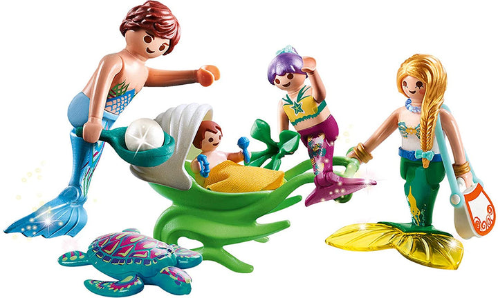 Playmobil 70100 Magic Family with Shell Pram Multi-Coloured