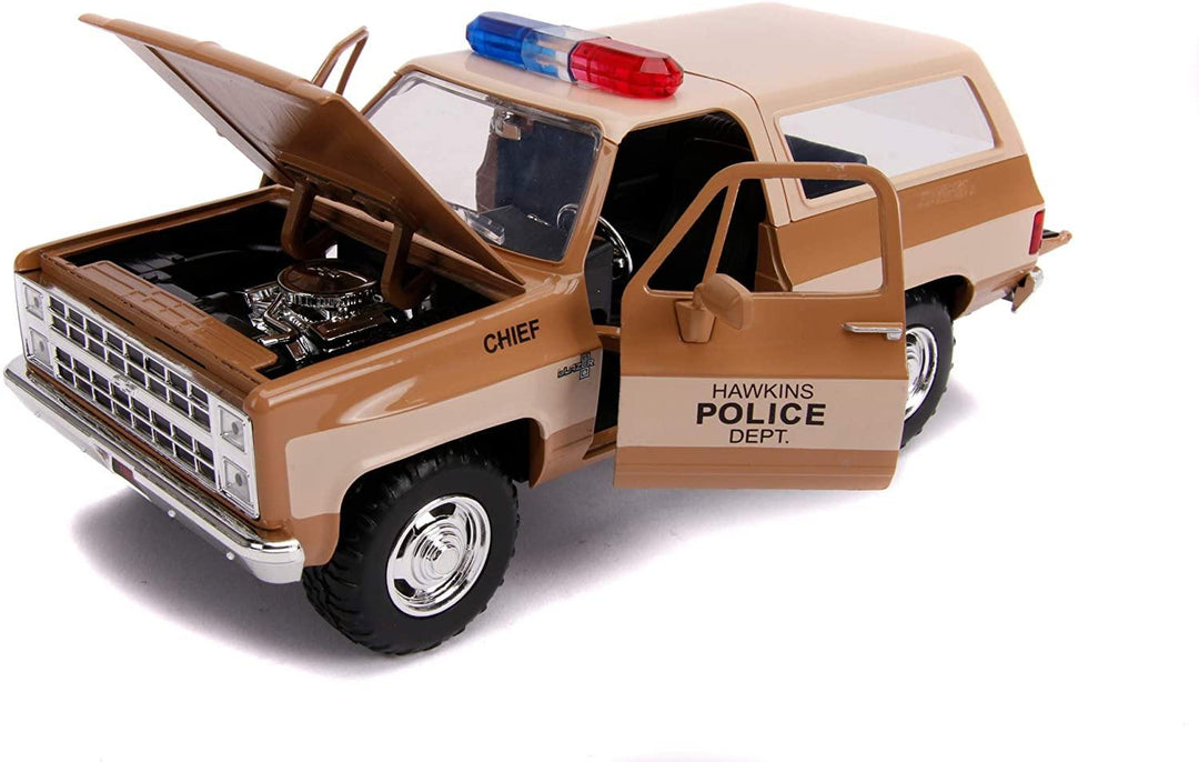 Jada Toys 253255003 Stranger Things Coche Chevy K5 Blazer Metal 1980 Con Placa 1:24 Chevrolet Things - Yachew