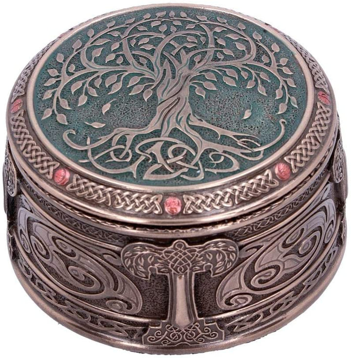 Nemesis Now Tree of Life Box 10cm, Resin, Bronze, One Size