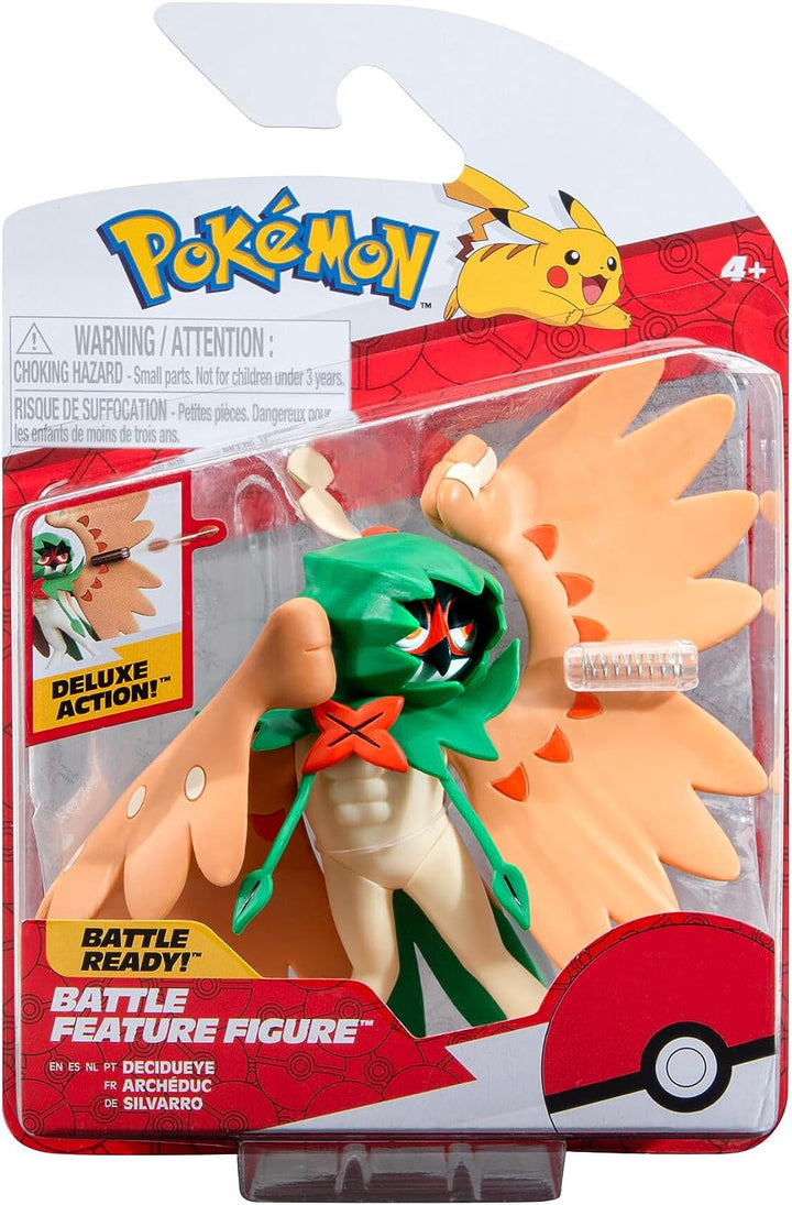 Pokemon PKW3038 Feature 4.5-Inch Decidueye Battle Figure with Arrow Launcher