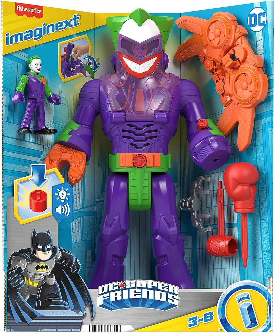 Imaginext DC Super Friends Batman Toys, 12-inch LaffBot Robot Toy