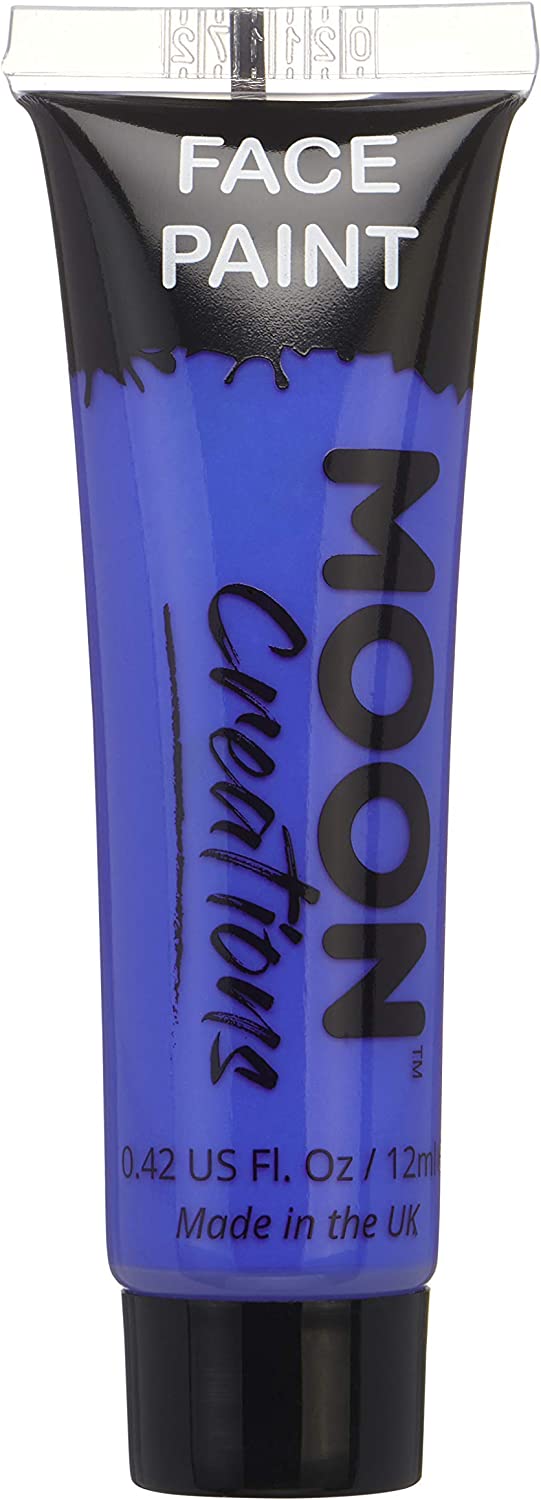 Face & Body Paint by Moon Creations - Dark Blue - Water Based Face Paint Makeup for Adults, Kids - 12ml