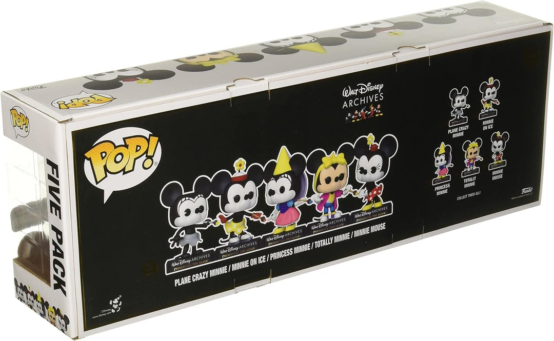 Funko POP! Disney: Minnie Mouse - 5 Pack Minnie Pack - Walt Disney Archives - Mickey Mouse - Collectable Vinyl Figure