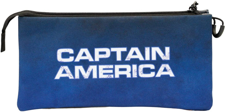 Captain America Full-Fan Triple Pencil Case, Blue