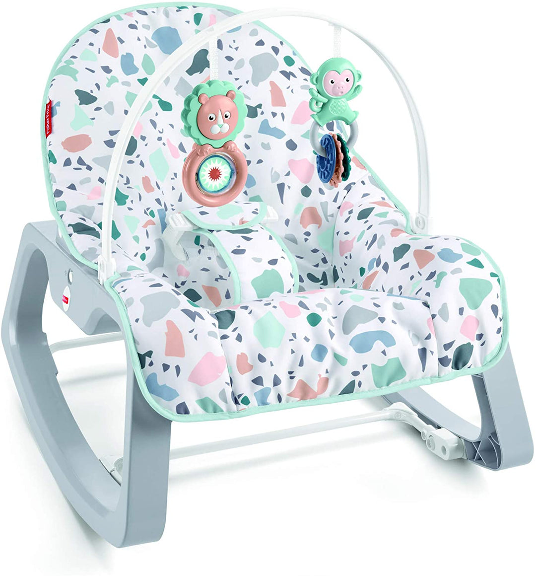 Fisher-Price GNP99 Infant-to-Toddler Rocker, Multi-Coloured with Duracell Ultra