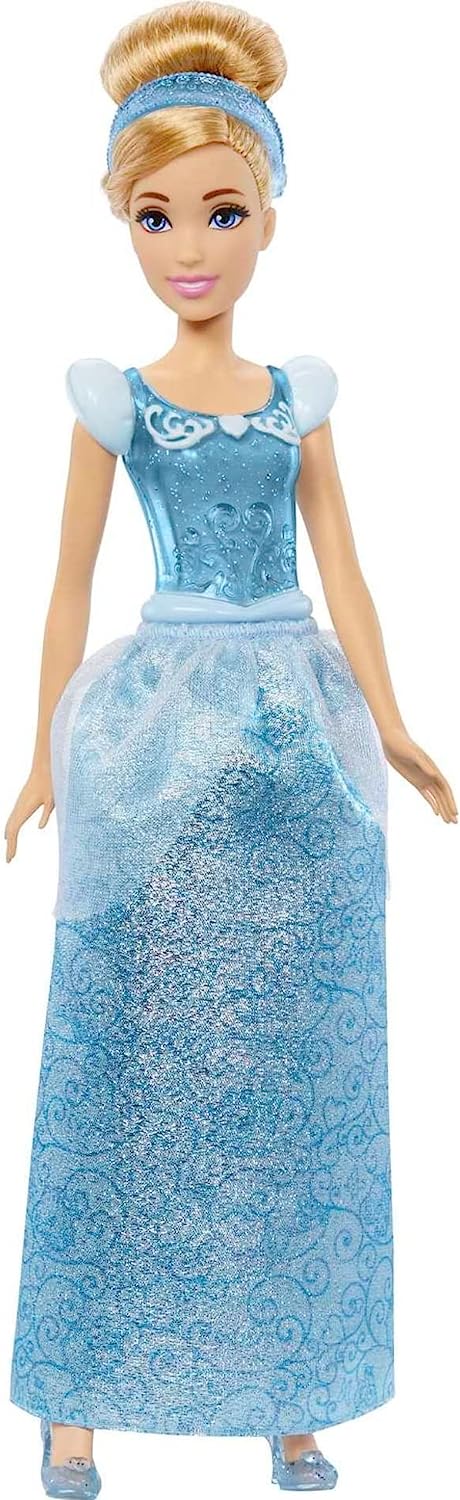 Disney Princess Toys, Cinderella Posable Fashion Doll with Sparkling Clothing and Accessories