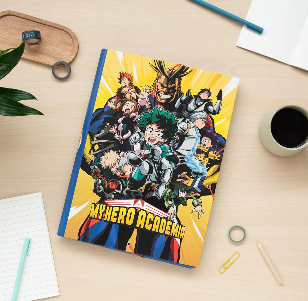 Grupo Erik My Hero Academia A4 File Folder - 13.4 x 10 Inch / 34 x 25.5 cm - 3 Flap Folder