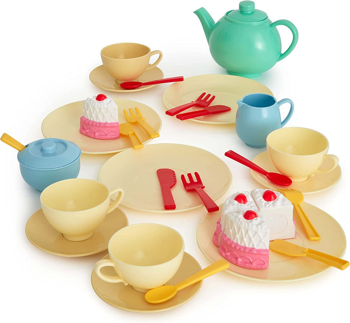 Casdon 66550 Colourful Toy Set for Children Aged 3+ | Includes 36 Pieces for The Best Tea Parties Around, New Colourway