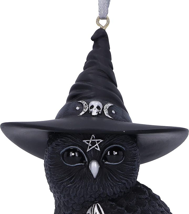 Nemesis Now Owlocen Black Witch Owl Hanging Decorative Ornament 12cm