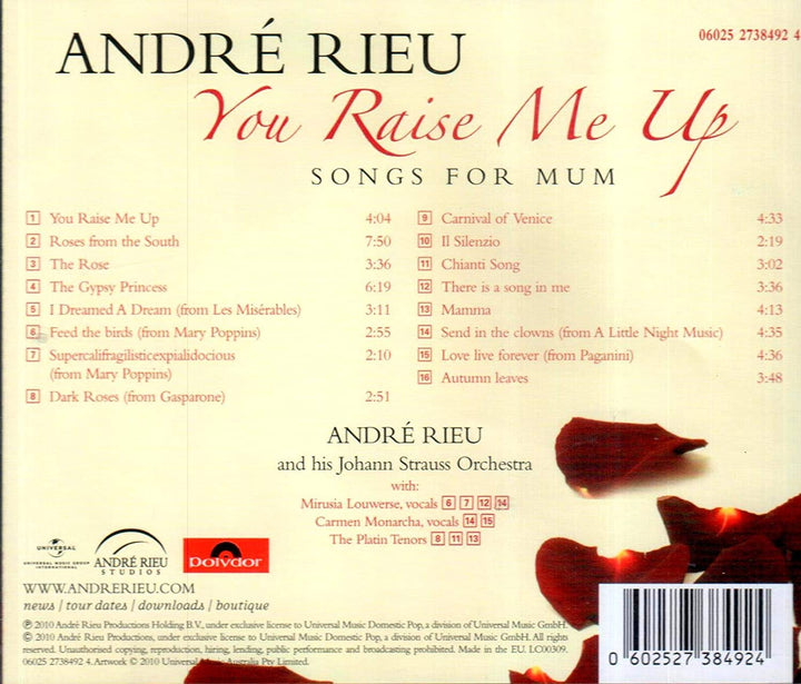 You Raise Me Up - Songs for Mum - Andr Rieu [Audio cd]