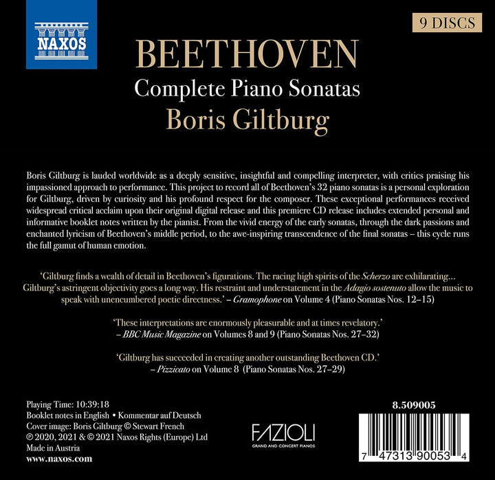 Beethoven: Piano Sonatas [Boris Giltburg] [Naxos: 8509005] [Audio CD]