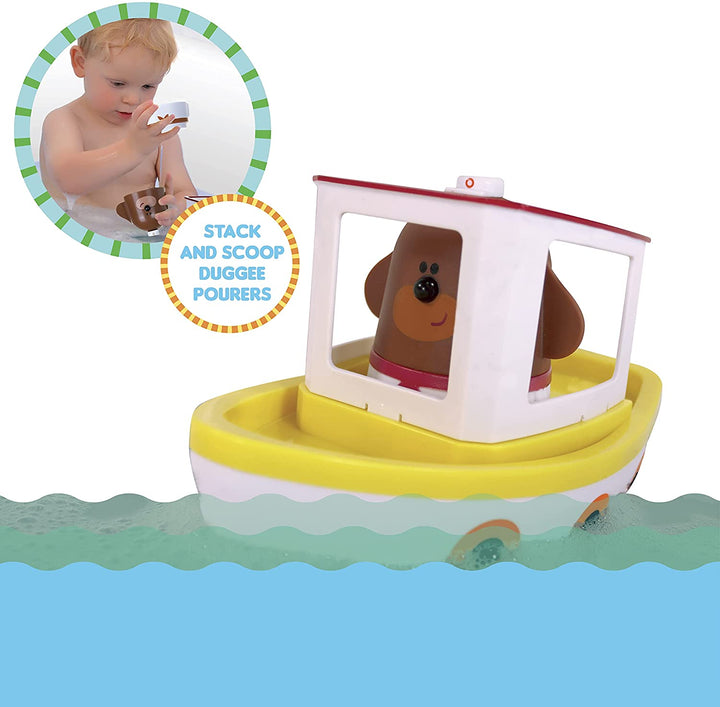 Hey Duggee 2148 Lightshow River Underwater Show Bath Toy Boat, Floats, Projects Lights Under Water, Squirrel Club, CBeebies, Age 12 Months Plus