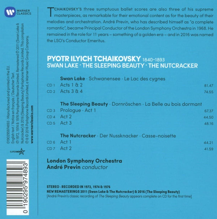 Tchaikovsky: The Ballets (Swan Lake, Nutcracker, Sleeping Beauty) - André Previn [Audio CD]