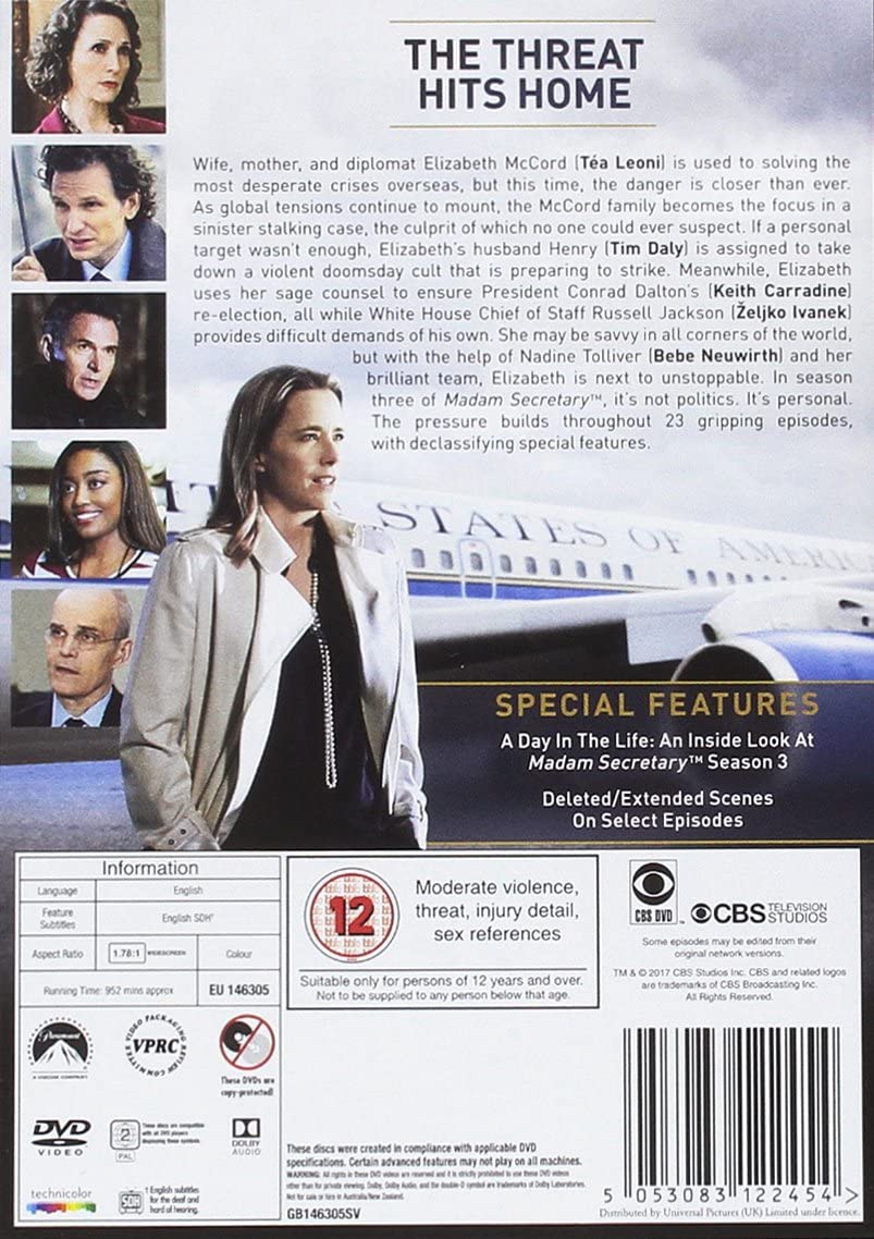 Madam Secretary: Season 3 - Political drama [DVD]