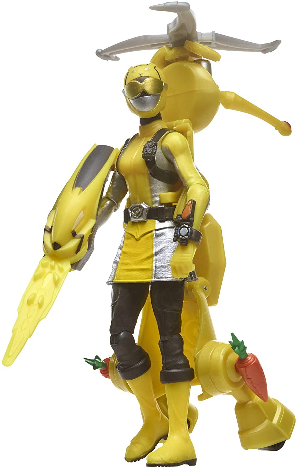 Power Rangers Beast Morphers Yellow Ranger and Morphin Jax Beast Bot 15-cm Action Figure 2-Pack Toys Inspired by the TV Programme