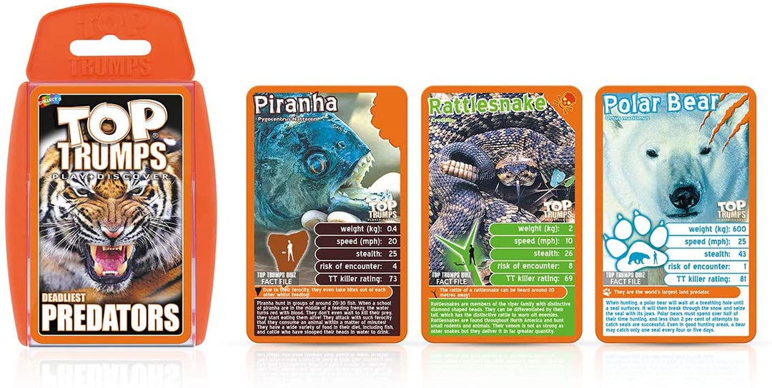 Deadliest Predators Top Trumps Card Game