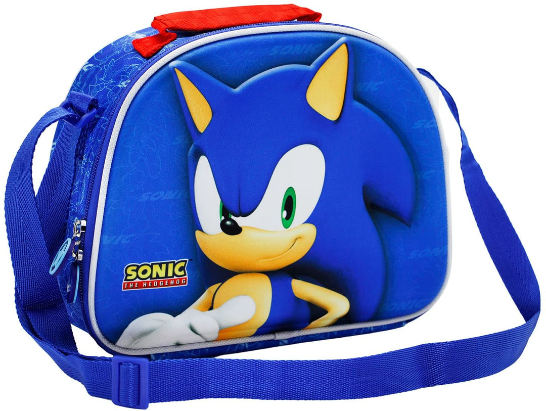 Sega-Sonic Velocity-3D Lunch Bag, Blue