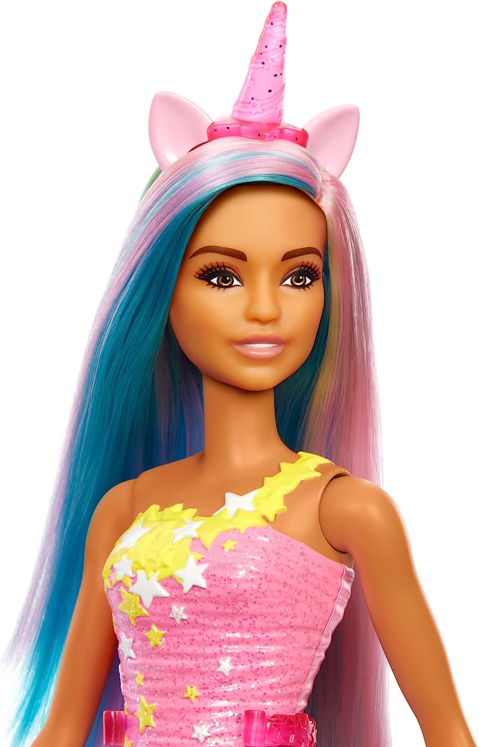 Barbie Dreamtopia Unicorn Doll (Blue & Pink Hair), With Skirt, Removable Unicorn Tail & Headband