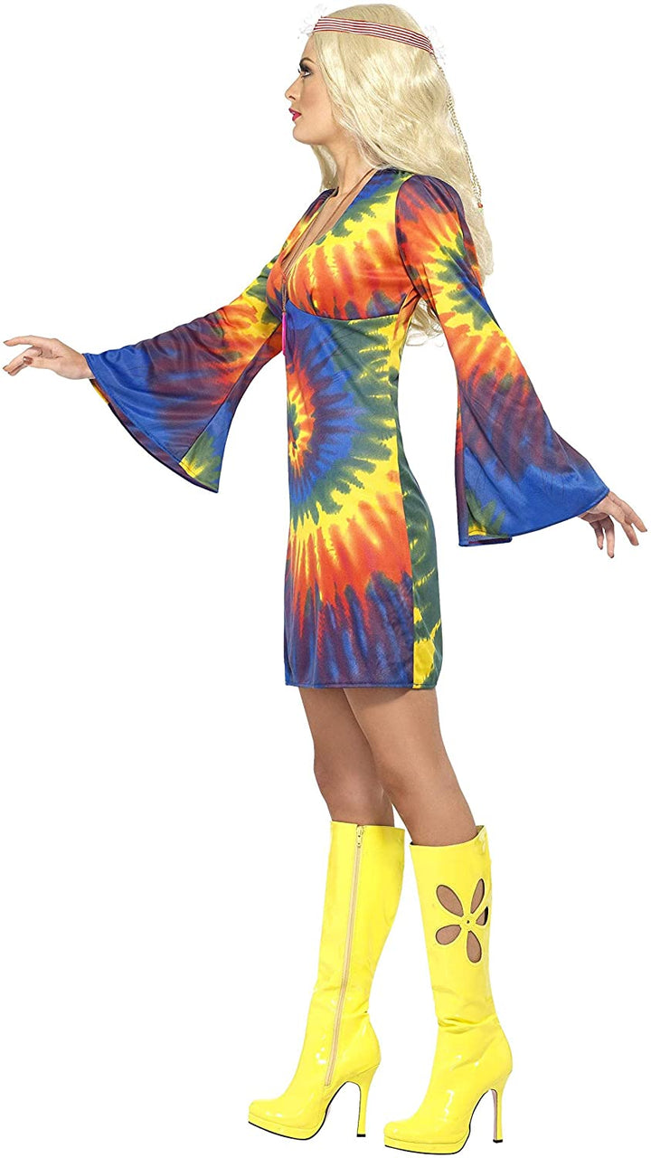 Smiffys Womens's 1960s Tie Dye Costume, Small