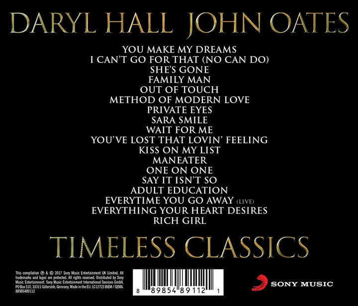 Timeless Classics - Hall & Oates [DVD]