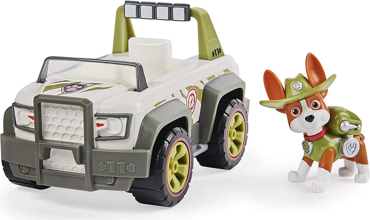 PAW Patrol Tracker’s Jungle Cruiser Vehicle with Collectible Figure, for Kids Ag