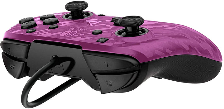 PDP Nintendo Switch Faceoff Deluxe+ Audio Wired Controller - Purple Camo, 500-134-EU-CM05