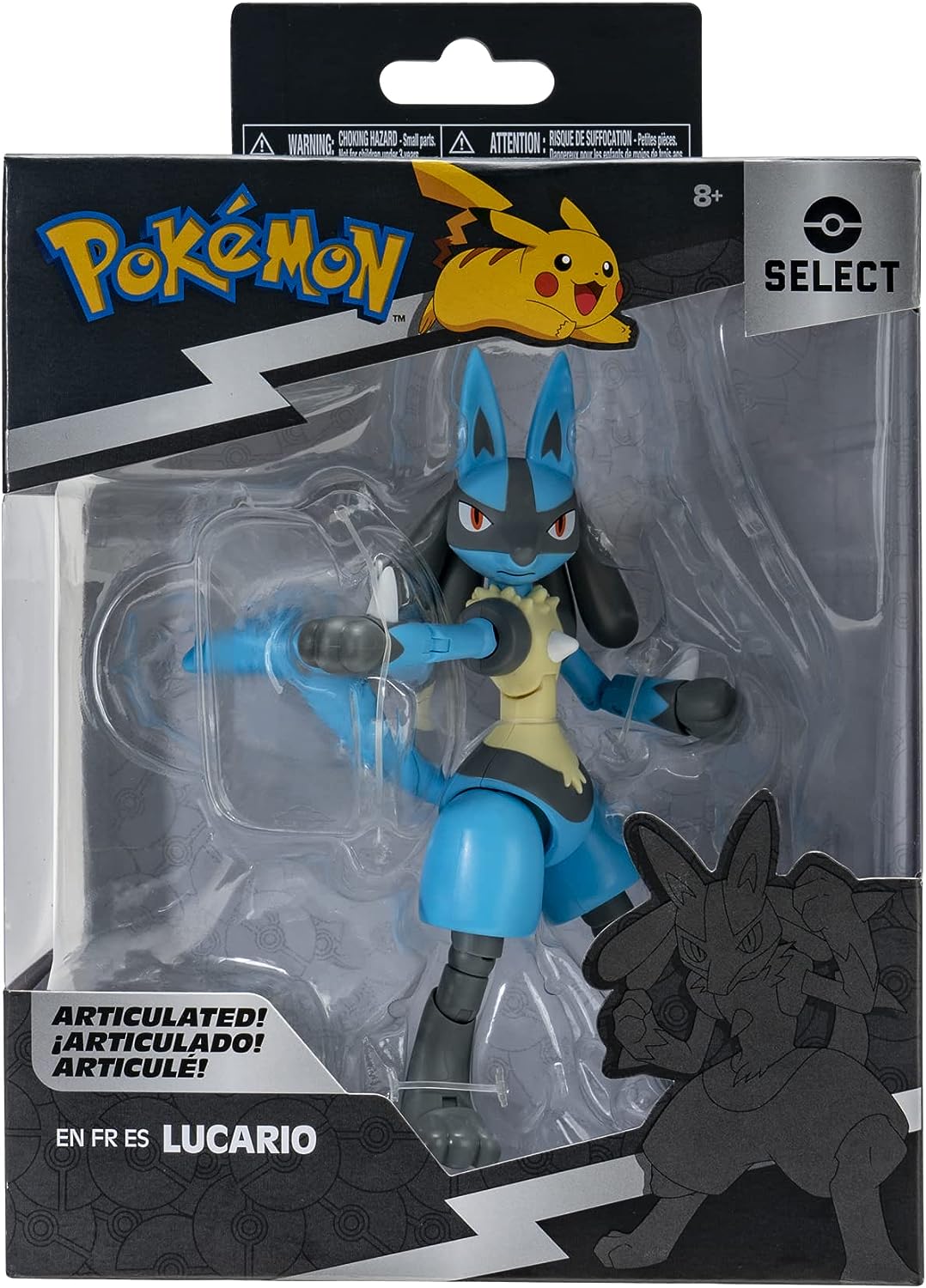 Pokémon 6" Select Super-Articulated Lucario Figure with 15 Points of Articulation