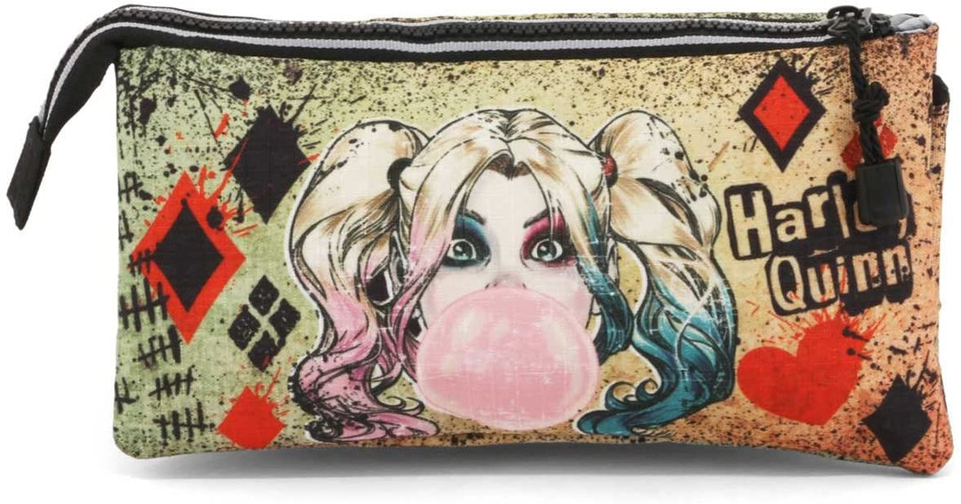 Karactermania Harley Quinn Mad Love-Triple HS Pencil Cases, 24 cm, Beige