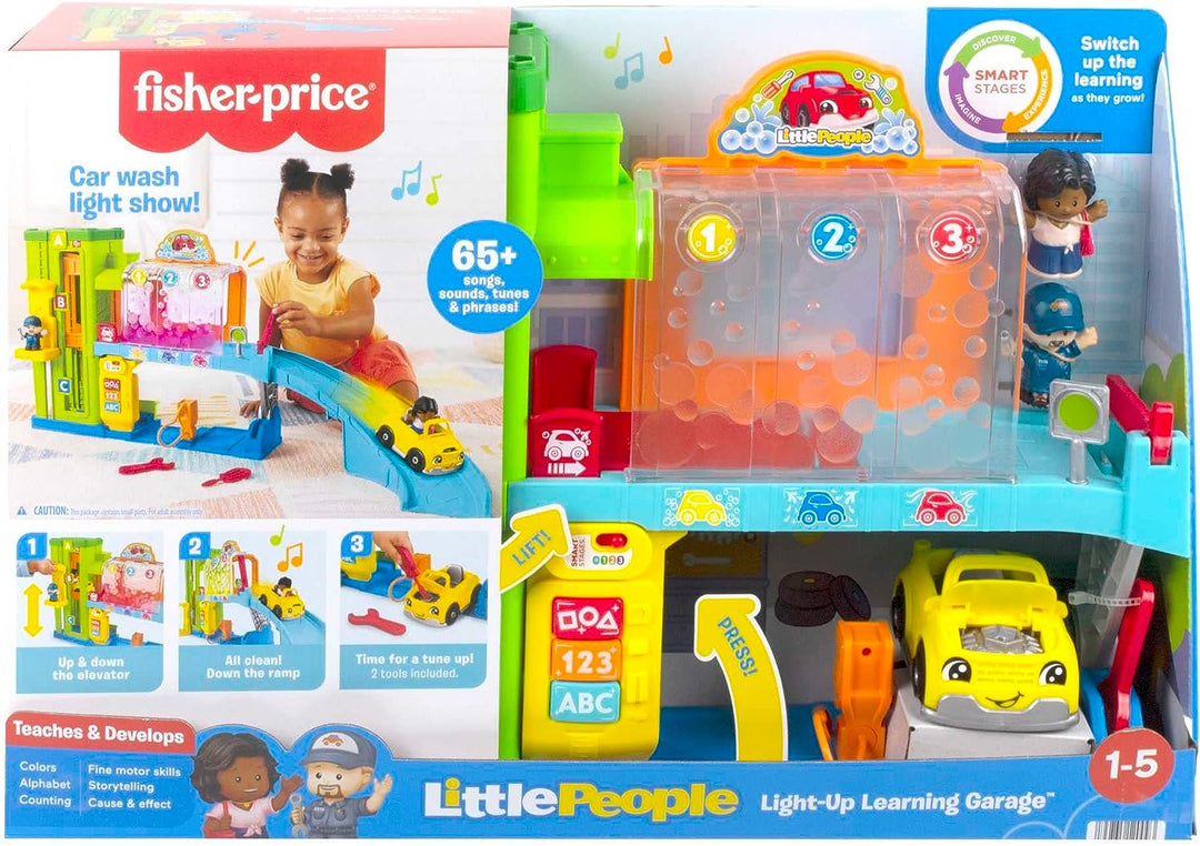 Fisher-Price Little People Kleinkind-Spielset mit Spielzeugauto, Rampe und Smart Stages C