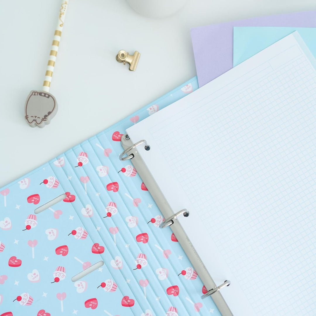 Pusheen 4 Ring Binder | A4 Folders Ring Binder | 10.6 x 12.6 inches