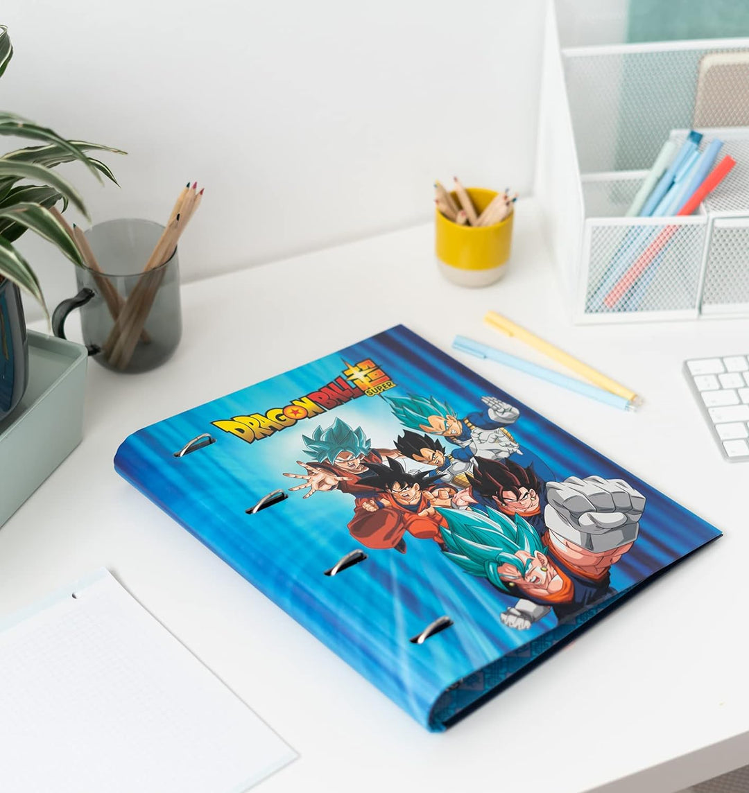 Grupo Erik Dragon Ball 4 Ring Binder - Premium A4 Folders Ring Binder - 10.6 x 12.6 Inch / 27 x 32 cm