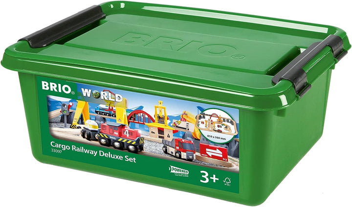 BRIO World Deluxe Cargo Train Set for Kids Age 3 Years Up