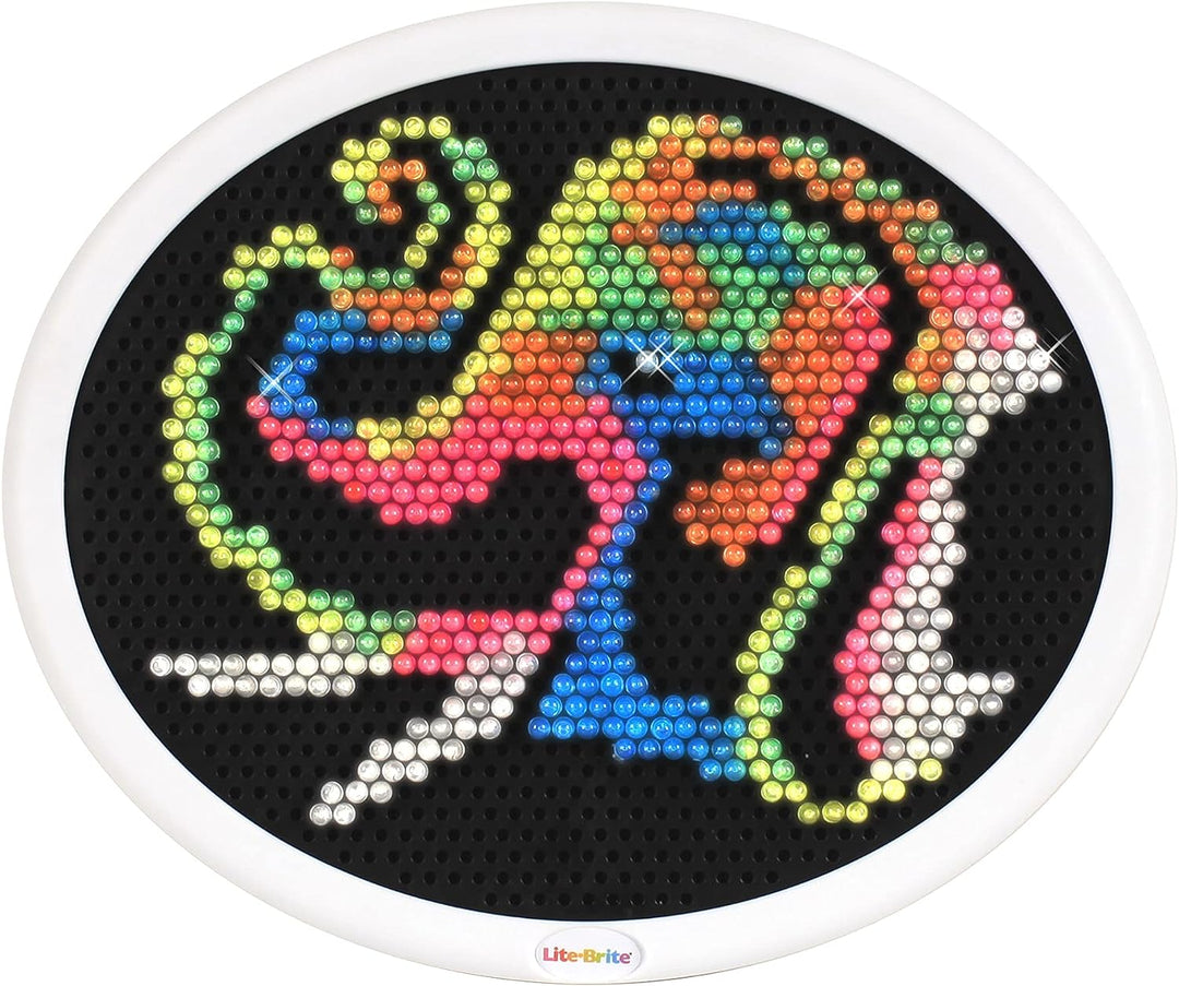 Basic Fun 02250 LITE-Brite Oval Now in High Definition-Includes 650 Pegs