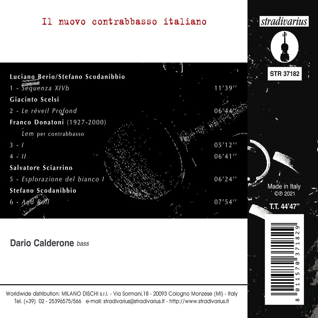 Dario Calderone - Il Nuovo Contrabbasso [Dario Calderone] [Stradivarius: STR37182] [Audio CD]