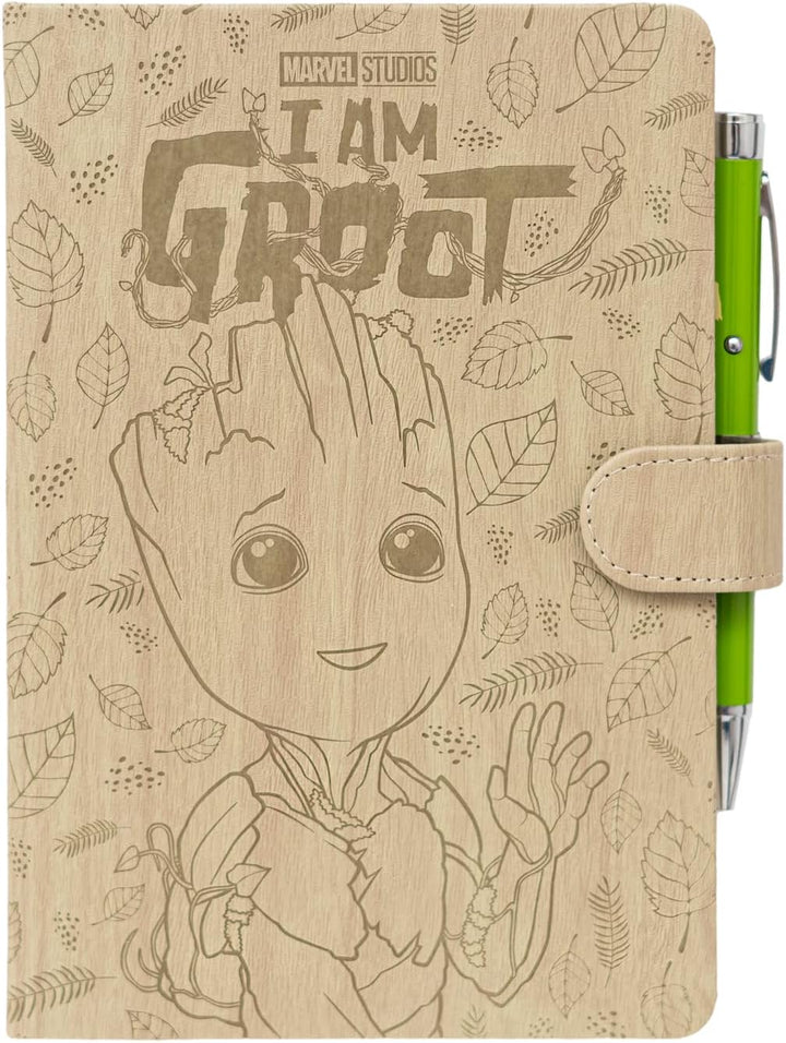 Official Marvel I Am Groot Premium A5 Notebook With Projector Pen - Notebooks A5