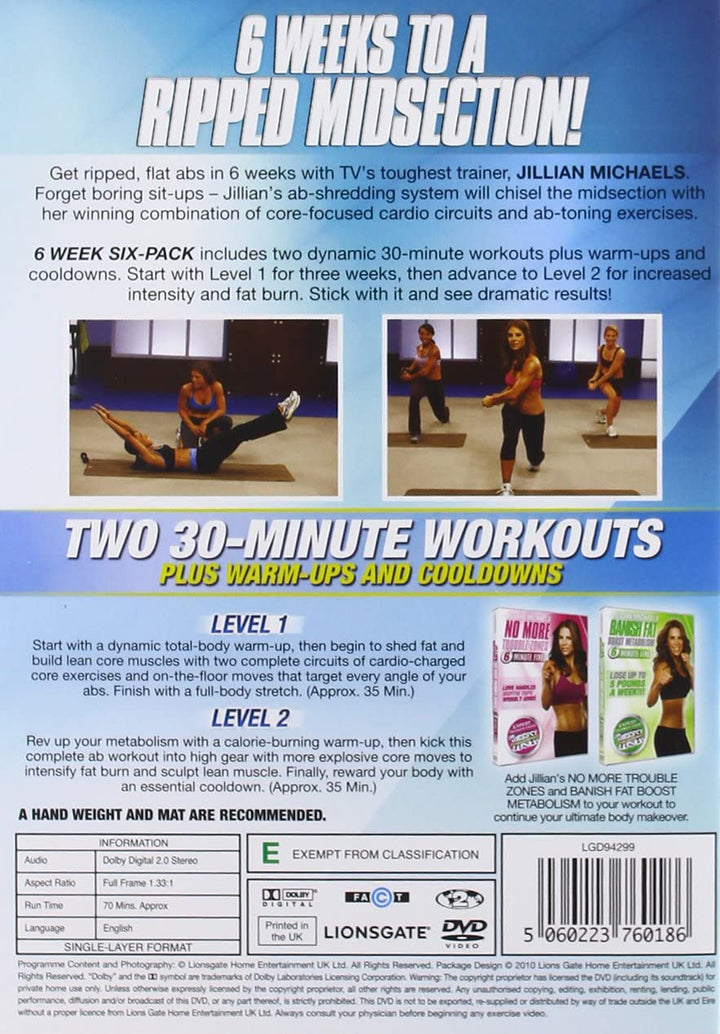 Jillian Michaels: 6 Week Six-Pack [DVD]