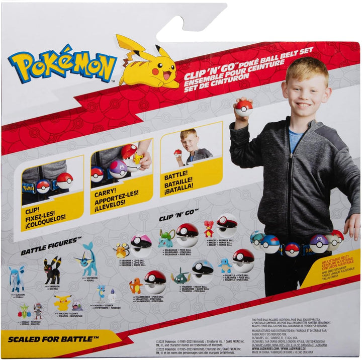 Pokemon Clip 'n Go Pikachu Poke Ball Belt Set