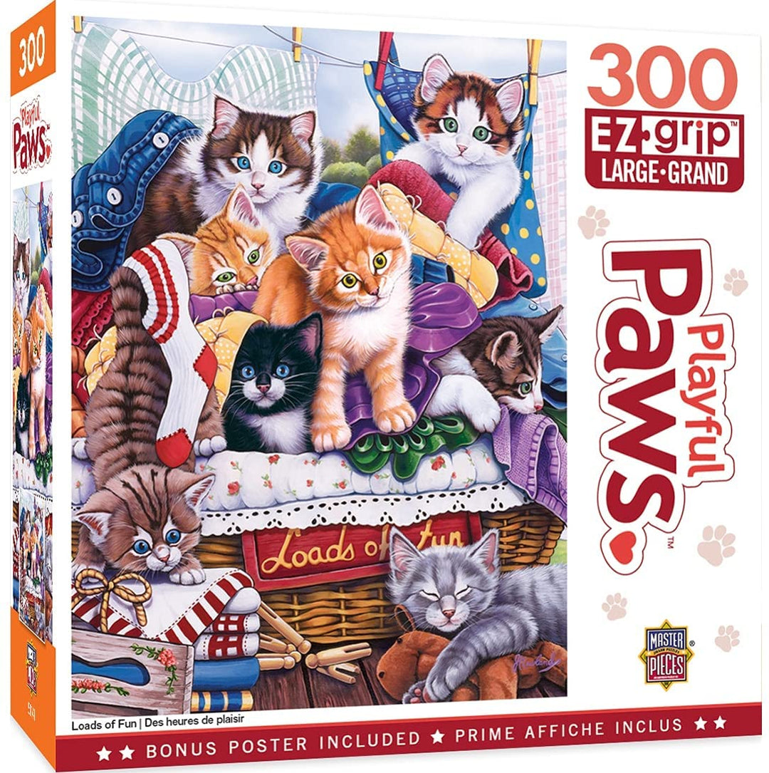 MasterPieces 31818 Playful Paws Loads of Fun Puzzle, Multicolored, 18"x24"